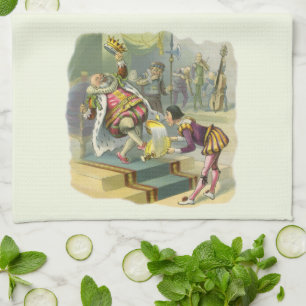 Vintage Old King Cole Nursery Rhyme Poem Song Tea Towel