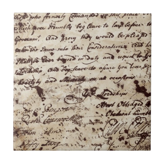 Vintage Old letter Tile (Front)