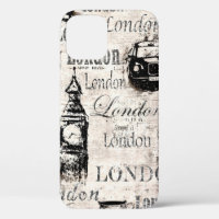 Vintage old newspaper paper London grunge collage 