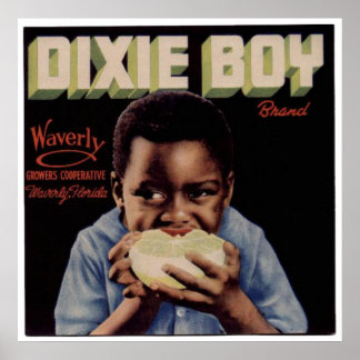 Vintage Old Oranges Fruit Crate Labels Poster