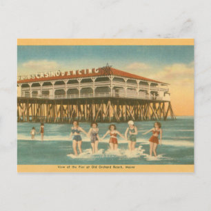 Vintage Old Orchard Beach Main Post Card