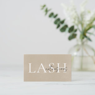 Vintage Old Paper Lash Extensions Business Card