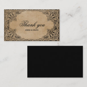 Vintage Old Paper Royal Thank you Card