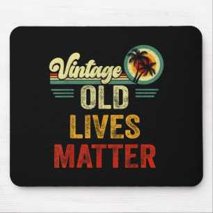 Vintage Old People Lives 50th 60th 70th 80th Mouse Mat