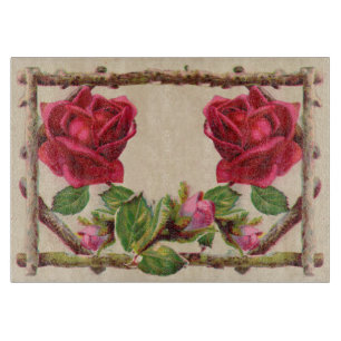 Vintage old rose rustic Victorian Antique Classic Cutting Board