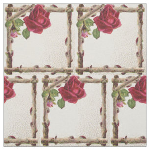 Vintage old rose rustic Victorian Antique Classic Fabric