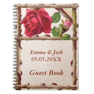 Vintage old rose rustic Victorian Antique Classic Notebook