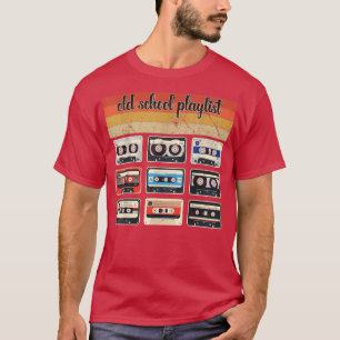 Vintage Old School Playlist Eighties Music Lover R T-Shirt