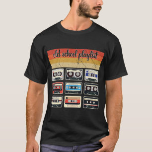 Vintage Old school Playlist Eighties Music Retro T-Shirt