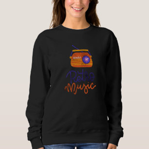 Vintage Old School Radio Dj 80s 90s Retro Music Sweatshirt