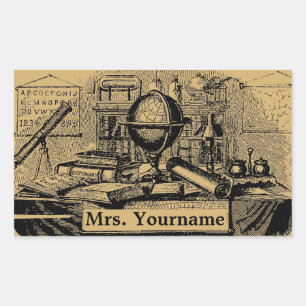 Vintage "Old School" Teacher Label Template