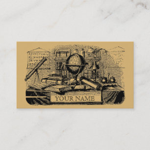 Vintage "Old School" Teacher Template Business Card