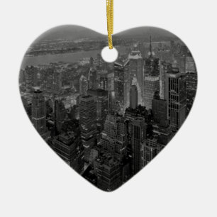 Vintage Old Style New York City Script Ceramic Tree Decoration