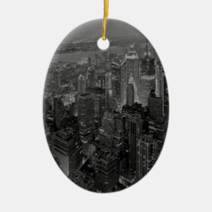 Vintage Old Style New York City Script Ceramic Tree Decoration