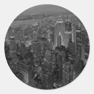 Vintage Old Style New York City Script Classic Round Sticker