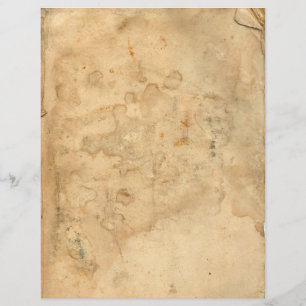 Vintage Old Tea Stained  Letterhead