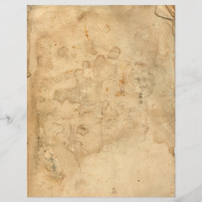 Vintage Old Tea Stained  Letterhead (Front)