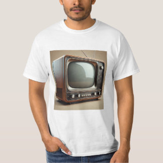 Vintage old television Print  T-Shirt