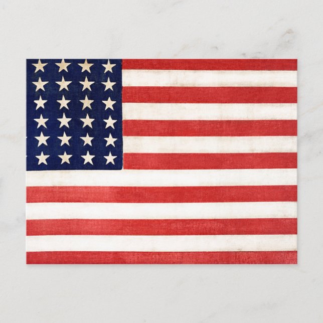 Vintage Old Thirty-Six Star American Flag Postcard (Front)