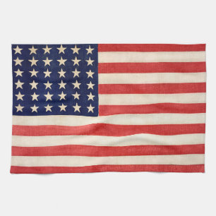 Vintage Old Thirty-Six Star American Flag Tea Towel