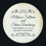 Vintage Old-Timey Western Wedding Save the Date Magnet<br><div class="desc">Wedding save the date magnet with a simple western-feel design. Set on a cream coloured vintage-looking parchment paper image. Soft brown aged edges give it a chic old-fashioned vibe. Fancy vintage-looking decorative dividers with your personalised text in between.</div>