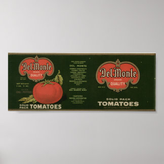 Vintage Old Tomatoes Fruit Crate Labels Poster