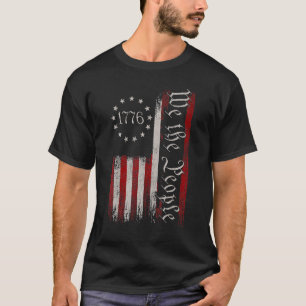 Vintage Old We The People 1776 American Flag Patri T-Shirt