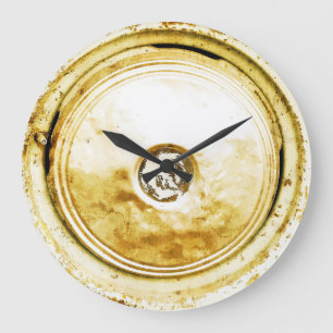 Vintage Old Wheel Of Classic Car #3 Large Clock