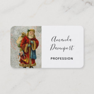 Vintage Old World Christmas Santa Business Card