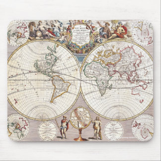 Vintage Old World Map History-lover Design Mouse Mat
