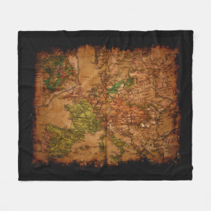 Vintage Old World Map of Europe 1740 Fleece Blanket
