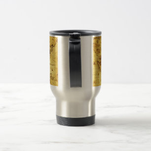 Vintage old world map travel mug