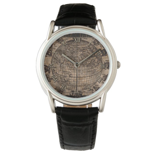 Vintage Old World Map Watch (Front)