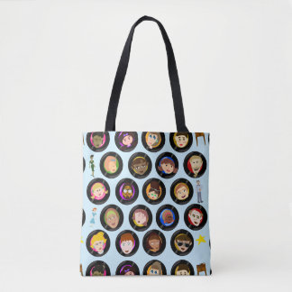 Vintage Oldies Top Hits Retro Art Records Music Tote Bag