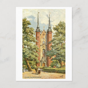 Vintage Oliwa/Oliva Abbey in Danzig/Gdansk Postcard