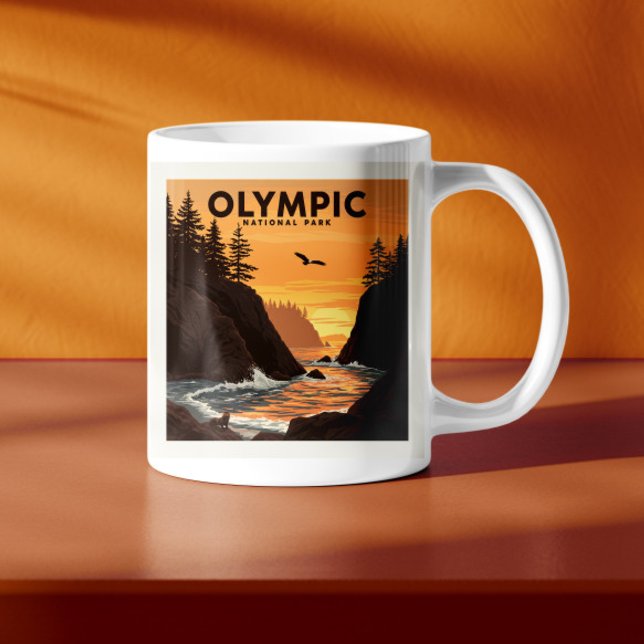 Vintage Olympic National Park Coffee Mug (Creator Uploaded)