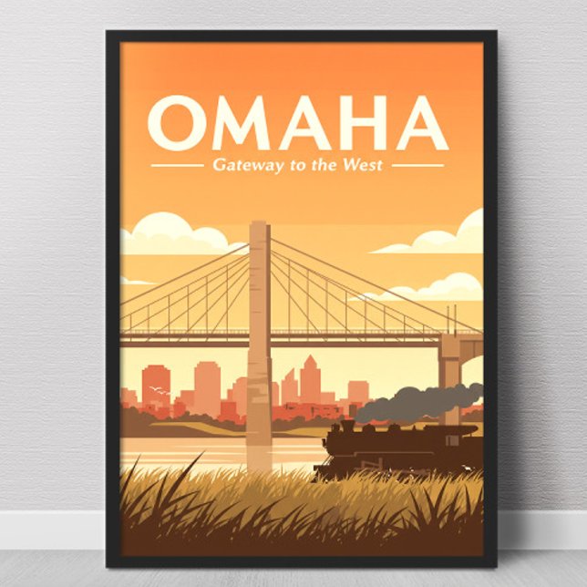 Vintage Omaha Nebraska Poster (Creator Uploaded)