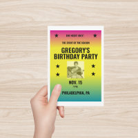 Vintage Ombre Concert Poster with Photo Custom