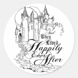 Vintage Once Upon a Time Apparel, Decor, and Gifts Classic Round Sticker