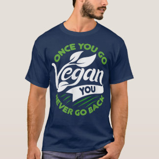 Vintage Once You Go Vegan You Never Go Back Vegeta T-Shirt