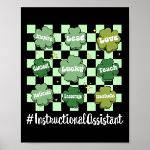 Vintage One Lucky Instructional Istant St Patrick Poster