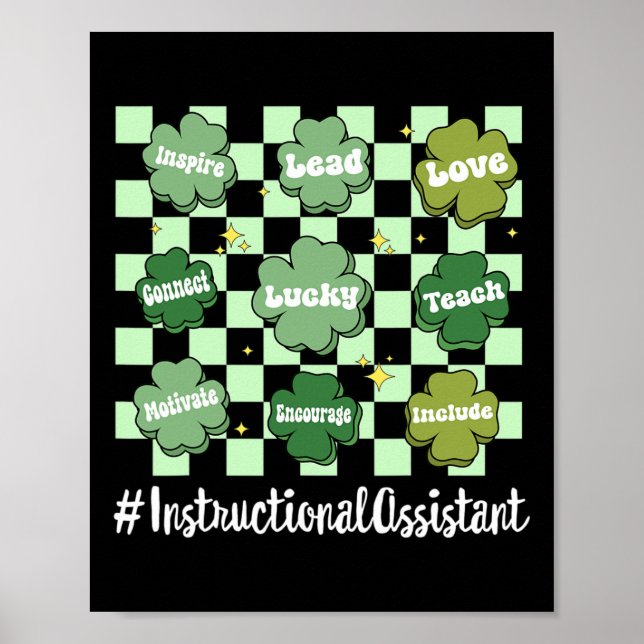 Vintage One Lucky Instructional Istant St Patrick  Poster (Front)