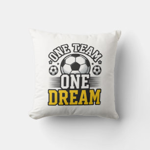 Vintage One Team One Dream Soccer Shirt Design_1 Cushion
