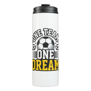 Vintage One Team One Dream Soccer Shirt Design_1 Thermal Tumbler