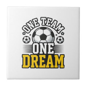 Vintage One Team One Dream Soccer Shirt Design_1 Tile