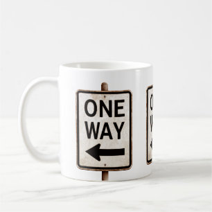 Vintage ONE WAY rusty street sign Coffee Mug