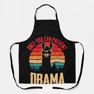 Vintage Only You Can Prevent Drama Llama Apron