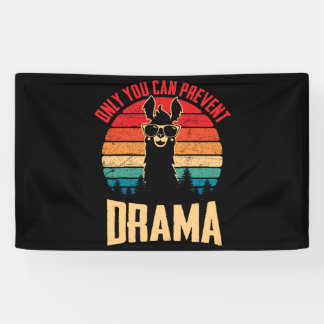 Vintage Only You Can Prevent Drama Llama Banner