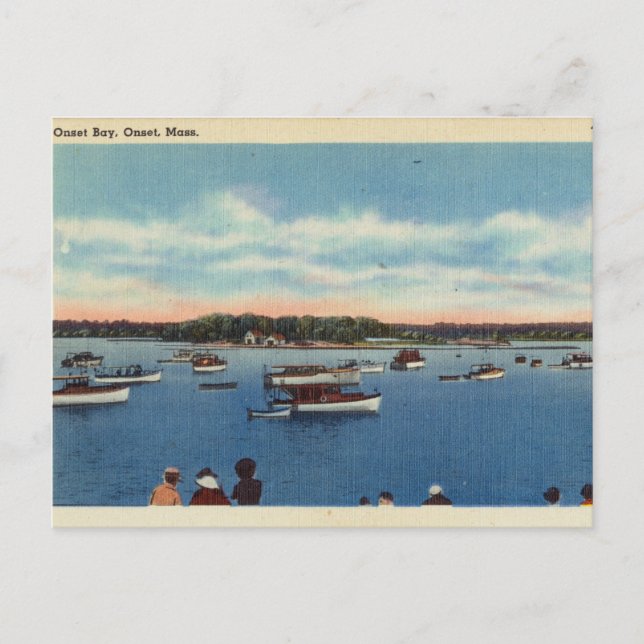 Vintage, Onset Bay, Onset, Massachusetts Postcard (Front)