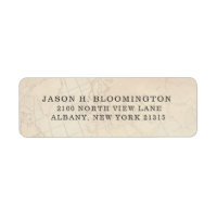 Vintage Opaque Geography Map | Return Address